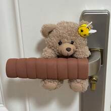 1pc Cute Bear Door Knob Cover, Flexible Protection Sleeve For Room Doors, Anti-Collision And Anti-Static, Home Decor Door Handle Accessory - Multicolor - View 13
