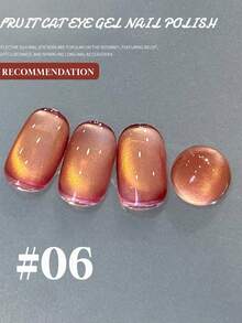 MISS SHAKA 10毫升春夏美甲冰透明绿粉猫眼凝胶指甲油 2026 水果玻璃珠猫眼指甲油 百搭流行美白特效美甲用品 情人节 - 彩色 - 查看 7