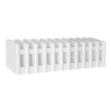 Wood-Look Lawn Edging, Plastic Bed Edging, Bed Border, Mowing Border, Palisade, Garden Fence, 43cm X 12cm Element - Blanc-12 Pièces - View 1