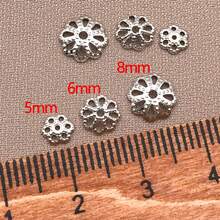 50个18K镀金花形珠帽,精美镂空花形珠帽,适用于DIY耳环、手链、项链等工艺品制作 - 彩色 - 查看 4