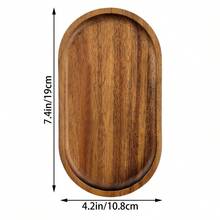 1件相思木零食托盘，带杯架的木制奶酪板，迷你熟食板，适合派对、野餐、生日、家庭聚会 - 紫紅色 - 查看 12