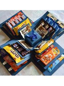 Pink, black, and white exploding box Hộp quà nổ 5 lớp, Hộp quà tặng sinh nhật, đám cưới, tiệc tùng, Hộp quà cầu hôn bất ngờ, Hộp quà tự làm bất ngờ, Quà sinh nhật - Nhiều màu - Xem 4