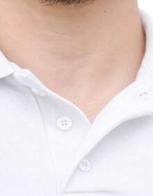 LUZZIAN camiseta  polo masculino casual camiseta   confortável uniforme verão - Branco - Visão 3