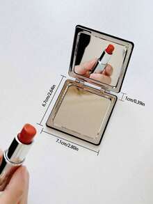 Wild Love Artist Y2K Tiger Head & Human Portrait Printed Folding Square Mirror, Holiday - 彩色 - 查看 3