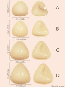 Upgraded Version,Double-Sided Sticky Bra Inserts,Snowy Sticky Bra Inserts,Sticky Bra Push Up, Self Adhesive Pads Ultra Instant Lift Bra, Push Up Bikini Pads Sports Bra Swimsuit - 1對超強聚攏胸墊(C罩杯)+10張胸貼 - 查看 11