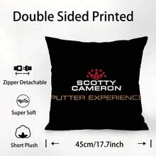 Luxury S-SCOTTY C-CAMERON Pillow Case Square Double‑Sided Print Cushion Case For Sofa Home Bedchamber Decor Gift - z2 - 查看 11