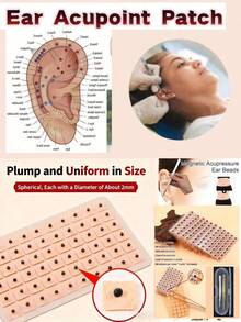 5040pcs/2400pcs/600pcs Ear Acupressure Massage Sticker Set, Ear Acupoint Massage Stickers, Ear Seed Stickers, Bean-Shaped Ear Stickers, Massage Stickers, Ear Acupoint Stimulation Stickers, Activate Ear Acupoints, Relieve Stress And Anxiety, Also Have Advanced Reflexology Massage Sticker Functions - Suitable For Ear Acupuncture - Multicolor - View 2
