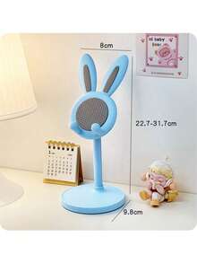 1pc Cute Rabbit Shaped Adjustable Phone Stand, Desktop Cute Rabbit Phone Holder Compatible With All Phones, Phone Accessories, Workspace Accessories, Rabbit Design, Fun Decor, Cute Rabbit Phone Stand, Desktop Angle And Height Adjustable Phone Support - Rabbit Support - View 17