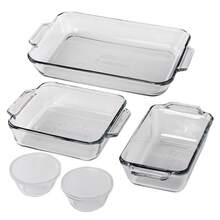 Durable Glass Baking Dish Set 7pc Bakeware Set For Even Heating And Versatile Cooking - 7 - View 8