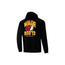 LI-NING Li Ning Wade Series Men's Fleece Crew Neck Sweatshirt, Loose American Basketball Style Knit Pullover Sweatshirt AWDV887 - Black - View 3