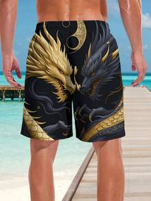 3D Print Men's Shorts, Fashionable Casual Appearance, Luxurious Feel, Drawstring Waistband, Perfect Choice For Summer Outings - Multicolor - View 2