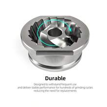 适用于HS-Plus新系列咖啡机的咖啡研磨机刀盘和刀片，可替换意式咖啡机刀盘刀片 - 銀色 - 查看 8