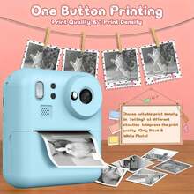 Cámara instantánea para niños, cámara selfie para niños, set de cámara, regalos de Navidad y cumpleaños para niños y niñas de 3 a 9 años, cámaras de video digital HD para niños pequeños, juguete portátil para niños de 3 a 8 años - Multicolor - Ver 6