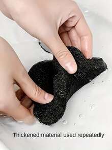 8个可重复使用的宠物毛发去除海绵 | 洗衣机绒毛和毛发收集器 | 宠物主人专用防毛发洗衣球 - 黑色 - 查看 6