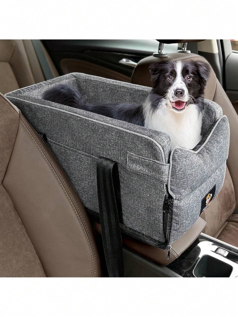Asiento de Carro Coche para Perro y Gato, con Almohada en el Reposabrazos, Desmontable y Lavable, Consola Central para Perros y Gatos, Asiento de Viaje para Perros Gatos u Otras Mascotas Pequeñas,40982689 - Multicolor - Ver 1