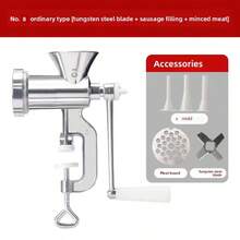 Multi-Functional Aluminum Hand Crank Meat Grinder, Sausage Maker, Pepper Grinder, Garlic Grinder, Sausage Making Tool - Multicolor - View 8