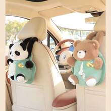 Caja de pañuelos para coche con diseño lindo y esponjoso de animal - A - Ver 7