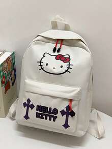 Mochila escolar con diseño de Sanrio Hello Kitty, linda mochila de dibujos animados para estudiantes - Multicolor - Ver 7