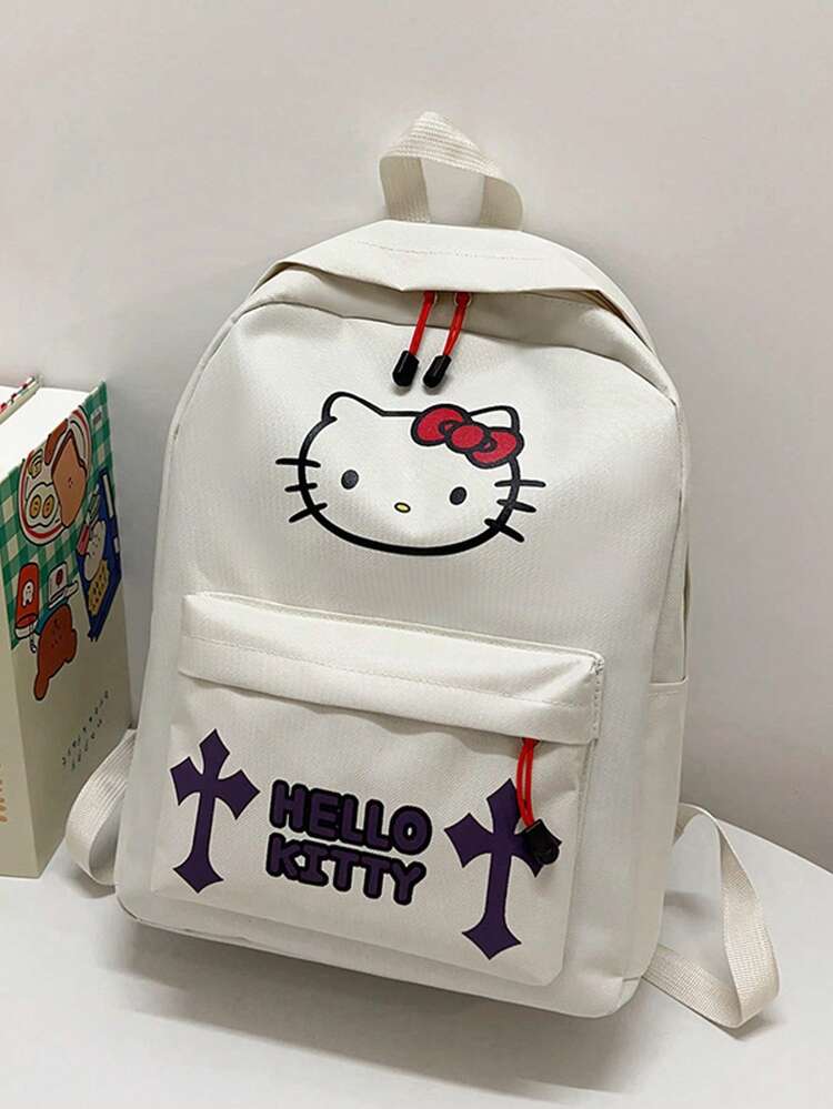 Sanrio Hello Kitty Cute Cartoon Campus Backpack, Student School Bag - Multicolor - View 7
