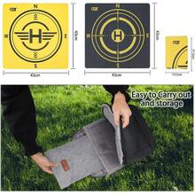 CQT Almohadilla de aterrizaje para drones universal impermeable con peso portátil de plegado rápido Helipad de lanzamiento para  Mavic 3 Pro/Mini 2 SE/Air 2 2S/Mini 3 4 Pro/Mavic 2/Holy S/FPV - Amarillo  naranja - Ver 3