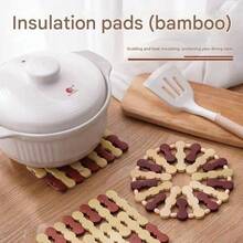 Heat Insulation Pad, Bowl Mat, Table Mat, Cup Mat, Pot Pad, Plate Pad, Bamboo Mat, Heatproof And Heat-Resistant Dining Mat For Home Use - Multicolor - View 7
