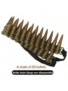 Realistic Machine Gun Bullet Belt Toy, Costume Accessory, Pirate Prop Plastic Bullets, Suitable For Role Play, Air Gun And Movie Props, Military Game Costume, Party Costume, Performance Prop, Military Model - Holiday Gift, Birthday Gift, Perfect Gift - Multicolor - View 10