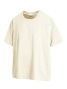 4pcs/Set Plus Size Solid Color Short Sleeve T-Shirts, Suitable For Spring/Summer/Autumn - Multicolor - View 9
