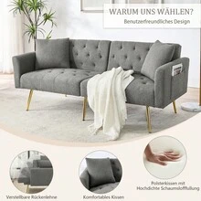 Sofa Bed Mattress - Gray + Teddy - View 3