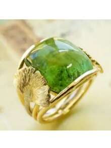 Nhẫn đồng phong cách Bohemian cổ điển dành cho nữ, trang sức bằng đồng, lý tưởng cho mọi mùa và làm quà tặng dịp lễ, đeo hàng ngày và làm quà tặng. - màu xanh lá - Xem 3