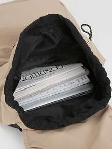 1个大容量运动旅行背包 - 男女通用防水尼龙徒步包 - 轻便多功能户外登山包 - 韩版男女通用抽绳背包 - 抽绳封口背包 - 彩色 - 查看 10