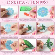 Manualidades para Niñas 8-12 Años – Crea Tu Propio Ramo de Flores con Arte de Gemas – Kit de Arte con Diamantina 5D – Manualidades DIY para Niños 4-12 Años – Regalo Creativo para Niñas y Niños,40994132 - Blanco y Negro - Ver 5