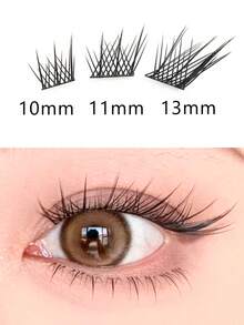 60 C-Curled, Voluminous Lashes, 10-13 Mm In Length, Mixed Lengths, Creating A Natural Fox-Eye Effect. Suitable For DIY Lash Extensions, Naturally Lengthening Lashes, And Cat-Eye Lashes. - C - 查看 5