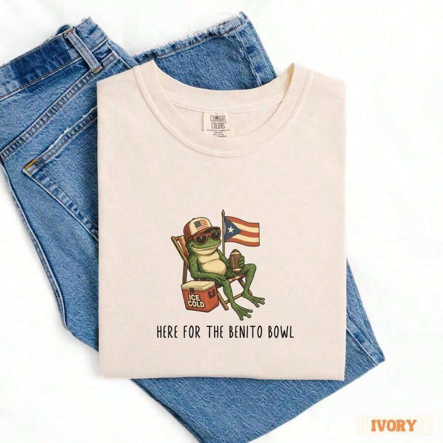 Benito Bowl TShirt 2026 Shirt Bad Game Day Bunny Shirt Superbowl Puerto Rico Fan Tee Badbunny HFBJ - 白色 10 - 查看 1