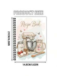 1pc Personalized Recipe Notebook - Handmade Spiral Notebook - Blank Recipe Book For Organizing Your Home Recipes Recipe Notebook Where You Can Write Down Your Own Recipes. - Multicolor - 查看 5