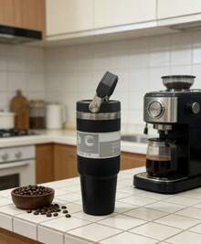 Termo Portátil Acero Inoxidable 30oz Con Fría/caliente,Perfecto para bebidas calientes y frías, ideal para viajes y uso al aire libre - Gran regalo para el Día de San Valentín y para volver a la escuela - Negro - Ver 10