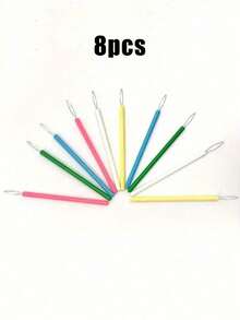 10/5/2/1pcs Set Plastic Threader, Bright Color Cylindrical Needle Threader - Easy Sewing Tool Kit - Durable DIY Accessories For Beading And Fine Threads - Suitable For Elderly Threading, Plastic Wire Stripper, Modern Household Plastic Needle Threader, Beading Tools, Cylindrical Threader Set, Beading Needle Assist Tools, Random Color, Mother's Day, Mother's Day Gift, Wedding Season, Graduation Season, Gift For Family And Friends - Multicolor - View 19