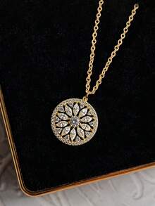 1件浪漫立方氧化锆项链吊坠，女士情人节礼物，结婚首饰 - 1# - 查看 4