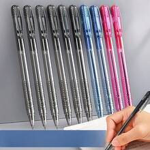 5pcs Minimalist Retractable Ballpoint Pens, Blue & Black Ink Refills, 0.7mm Smooth Writing - 5pcs - View 7