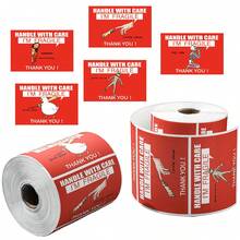 500pcs/Roll Reminder Label Stickers, "Handle With Care,I'm Feagile", Waterproof PVC Self-Adhesive Label Stickers For Fragile Item Packaging Box, School Supplies,Household Goods Scrapbook Supplies Funny Stickers Scrapbooking Supplies Kindle - A - View 2