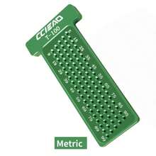 Trazador de carpintería de 4 pulgadas/100MM, medidor de marcadoétrico/pulgadas para herramienta de medición de dibujo de líneas de carpintería y calibración cruzada FQCH - T-4IN (PULG.) - Ver 9