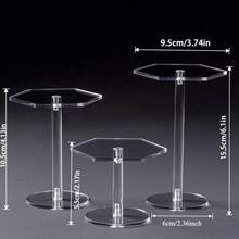 Acrylic Round Transparent Jewelry Display Stand, Perfume Stone Model Showcase, Jewelry & Cosmetics Storage Rack - Multicolor - View 14