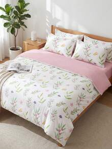 Bộ chăn ga gối 2/3 món, chất liệu mềm mại, thân thiện với da, in họa tiết, thoáng khí, chống bụi, nhẹ và mượt như lụa, phù hợp cho giường đơn/đôi/cỡ lớn, bao gồm 1 vỏ chăn và 1/2 vỏ gối, quà tặng lý tưởng cho kỳ nghỉ, có thể giặt máy, trang trí phòng ngủ hoàn hảo. - Nhiều màu - Xem 6