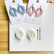 2pcs Bohemian Style Polymer Clay Cutters - High Precision Plastic Jewelry Making Set, Suitable For Clay Cutting In Summer Beach Vacation Style, Clay Earring Molds And DIY Beaded Accessories & Jewelry Material Cutting Molds - White - View 7