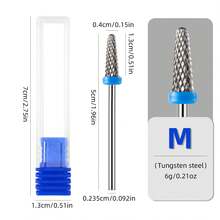 1pc Tungsten Carbide Nail Drill Bit, Durable Nail File For Fast Nail Removal, Callus & Cuticle Care Manicure Tool - Multicolor - View 14