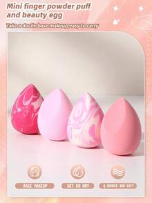 4pcs Makeup Sponges, Suitable For Cream And Powder Concealer, Makeup Tool, Makeup, Affordable, Room Decor, Vanity, Travel, Bedroom, Makeup Accessories, Makeup Puff, Makeup Sponge, Makeup Puff, Makeup Sponge, Affordable, Christmas Gift Filler, Makeup, Makeup Tool, Affordable Item, Gift, Women Gift, Christmas Gift,Giveaways,Travel,Cheap Stuff,Travel Essential - Multicolor - View 7