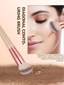 40 PIEZAS Juego de herramientas de maquillaje que incluye: 18 PIEZAS Juego de brochas de maquillaje + 4 PIEZAS Borlas de polvo triangulares + 1 diadema + 2 PIEZAS Correas para tazón de mano + 1 Herramienta de limpieza de brochas de maquillaje + 4 PIEZAS Esponjas de maquillaje + 4 PIEZAS Borlas de polvo de cojín de aire mini + 4 PIEZAS Esponjas de maquillaje mini + 2 PIEZAS Esponjas de limpieza facial - Multicolor - Ver 3