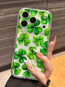 1个“绿色幸运草”设计手机壳 | 精准镜头透明防震超薄高透手机壳 - 创意十足、个性可爱，是送给朋友、女友和女性朋友的绝佳礼物，兼容 17/16 Pro/16 Plus/15/15 Pro Max/15 Pro/14 Pro Max，高端创意软壳 - 無色 - 查看 4