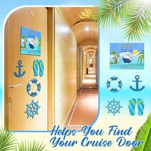 6/8 piezas Pegatinas magnéticas para decoración de puerta de barco de crucero, adecuadas para ancla, decoración de puerta de barco de crucero, salvavidas, coche, refrigerador, decoración de vacaciones al aire libre, primavera y verano - 6Pcs - Ver 3