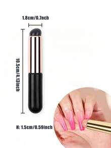 2pcs Reusable Silicone Ombre Nail Brush Set, With Mixing Palette, Nail Gradient Painting Brush, Suitable For Beginners At Home Or Salon, Nail Art Tools, Nail Supplies, Nail Art Design Tools, Nail Care, Christmas Gift - Multicolor - View 8