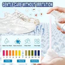 200毫升/6.76液盎司强力清洁泡沫清洁剂，无需用水，有效清洁并去除运动鞋、休闲鞋上的污渍，配有精美包装袋、高密度海绵、毛巾和刷子。 - A - 查看 4